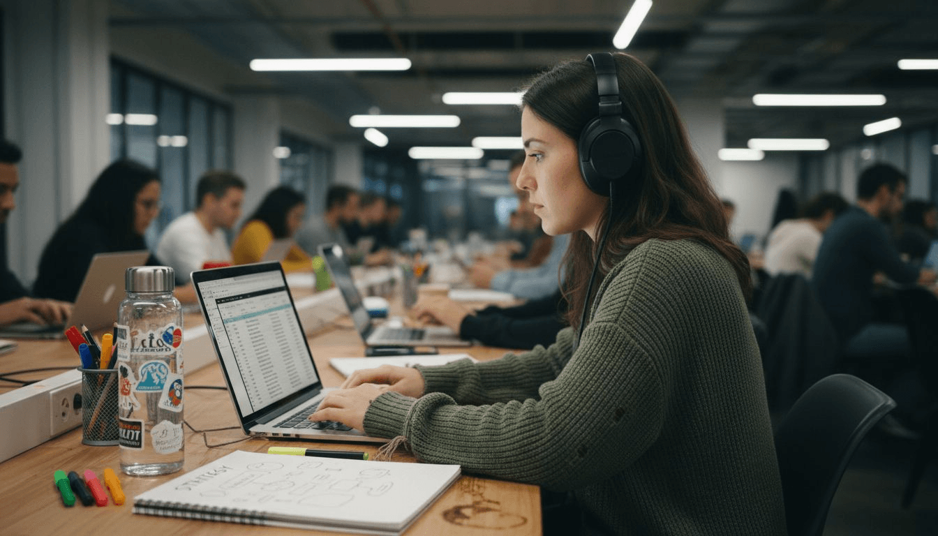 SEO analyst working on automated keyword research
