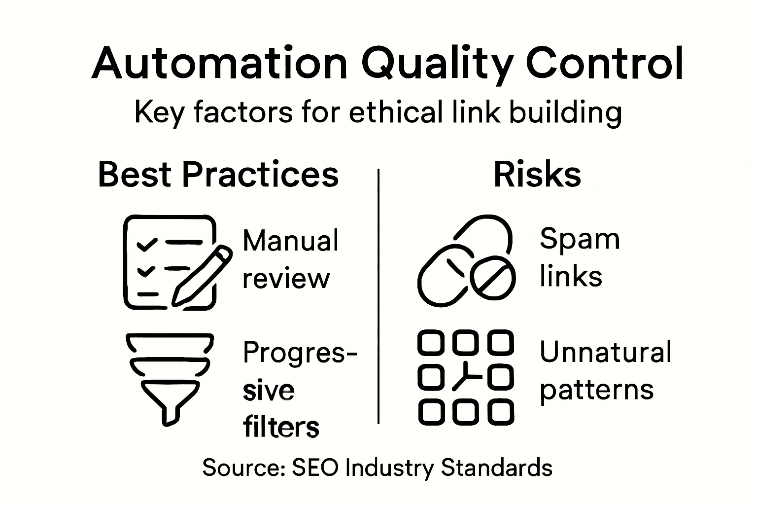 Infographic on automation quality control steps