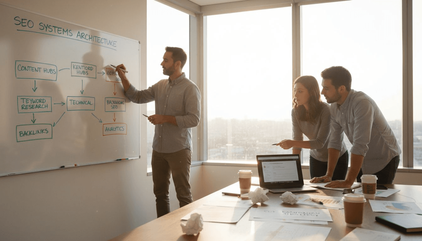 Team leader plans scalable SEO campaign