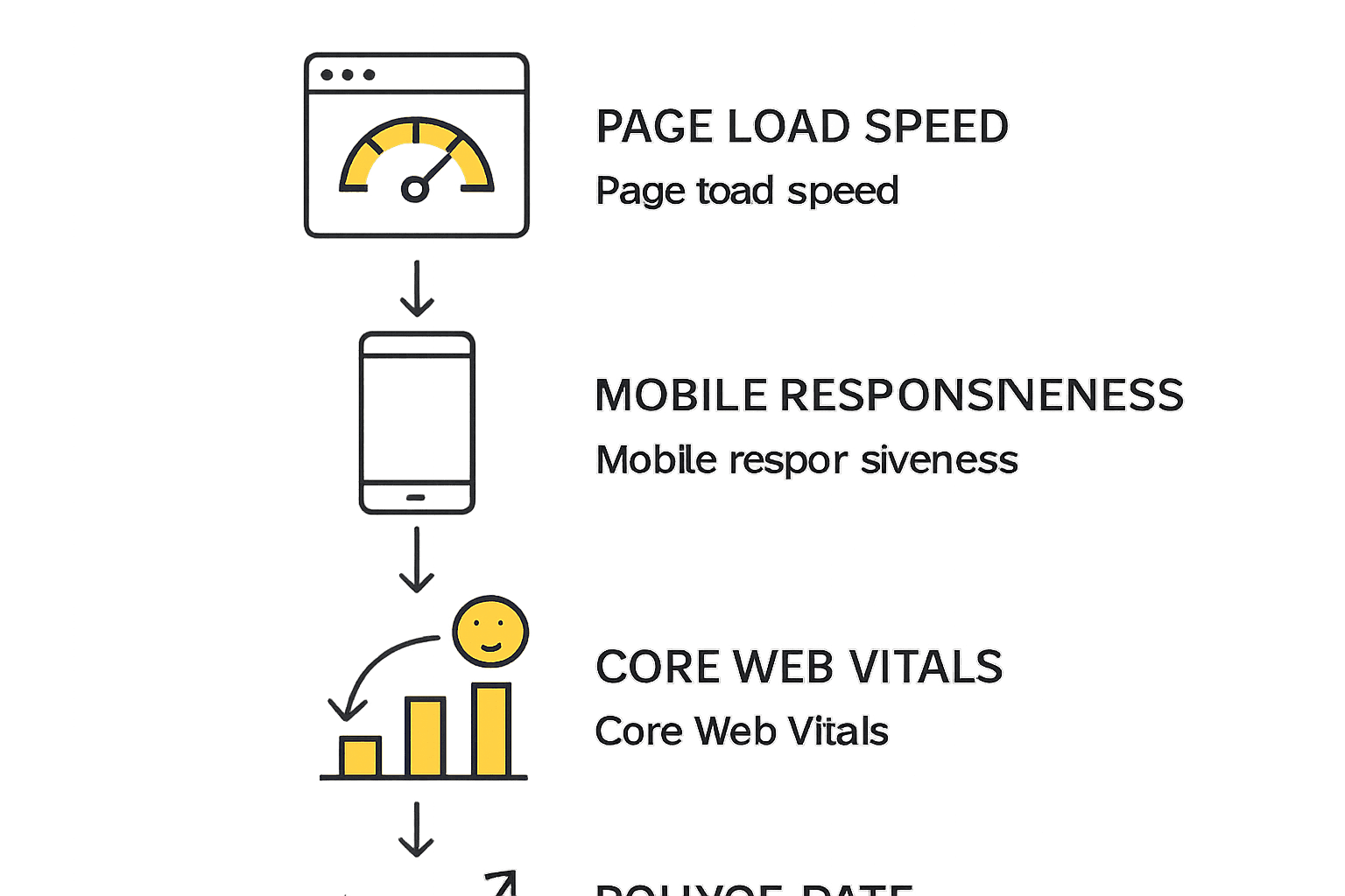 Key technical SEO metrics to track infographic.