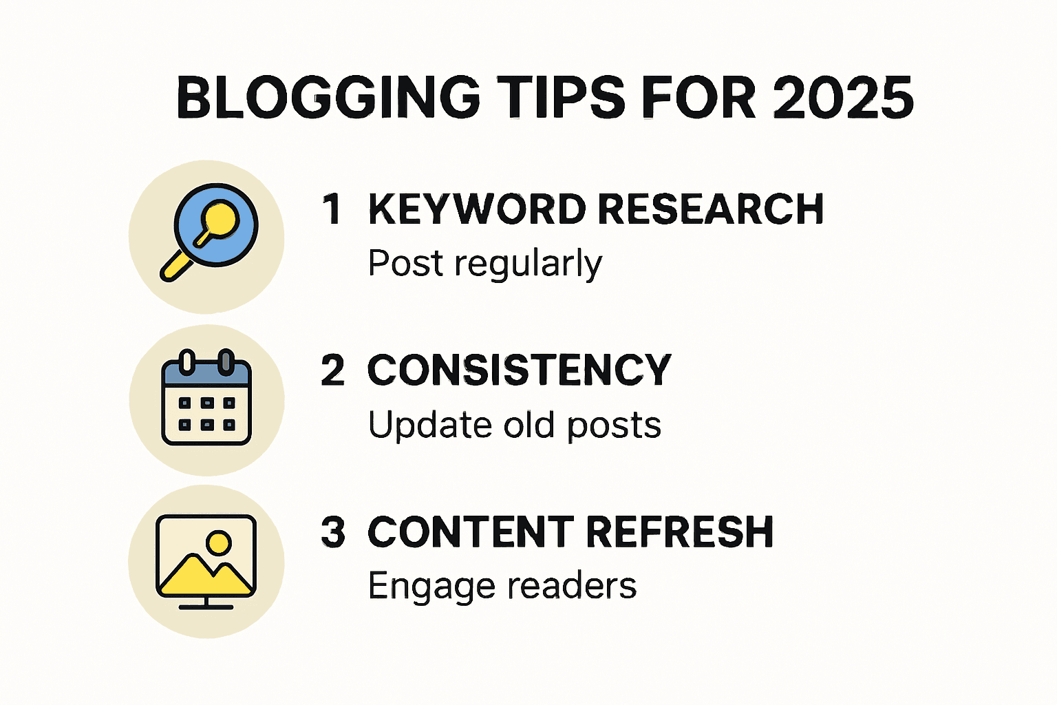 Five essential blogging tips visual guide