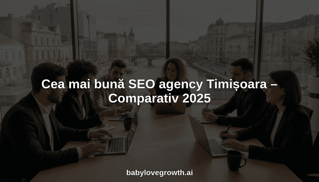 Cea mai bună SEO agency Timișoara – Comparativ 2025