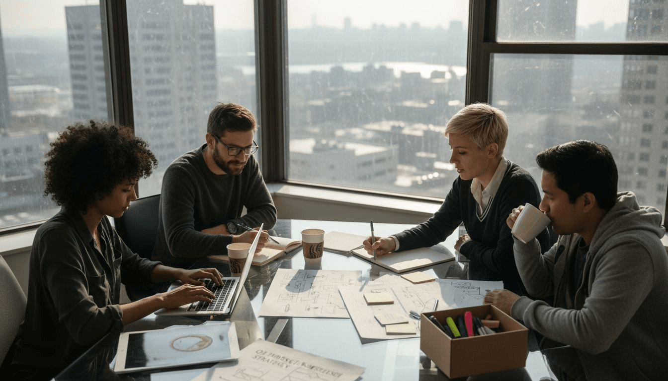 Marketing team working on CTA campaign