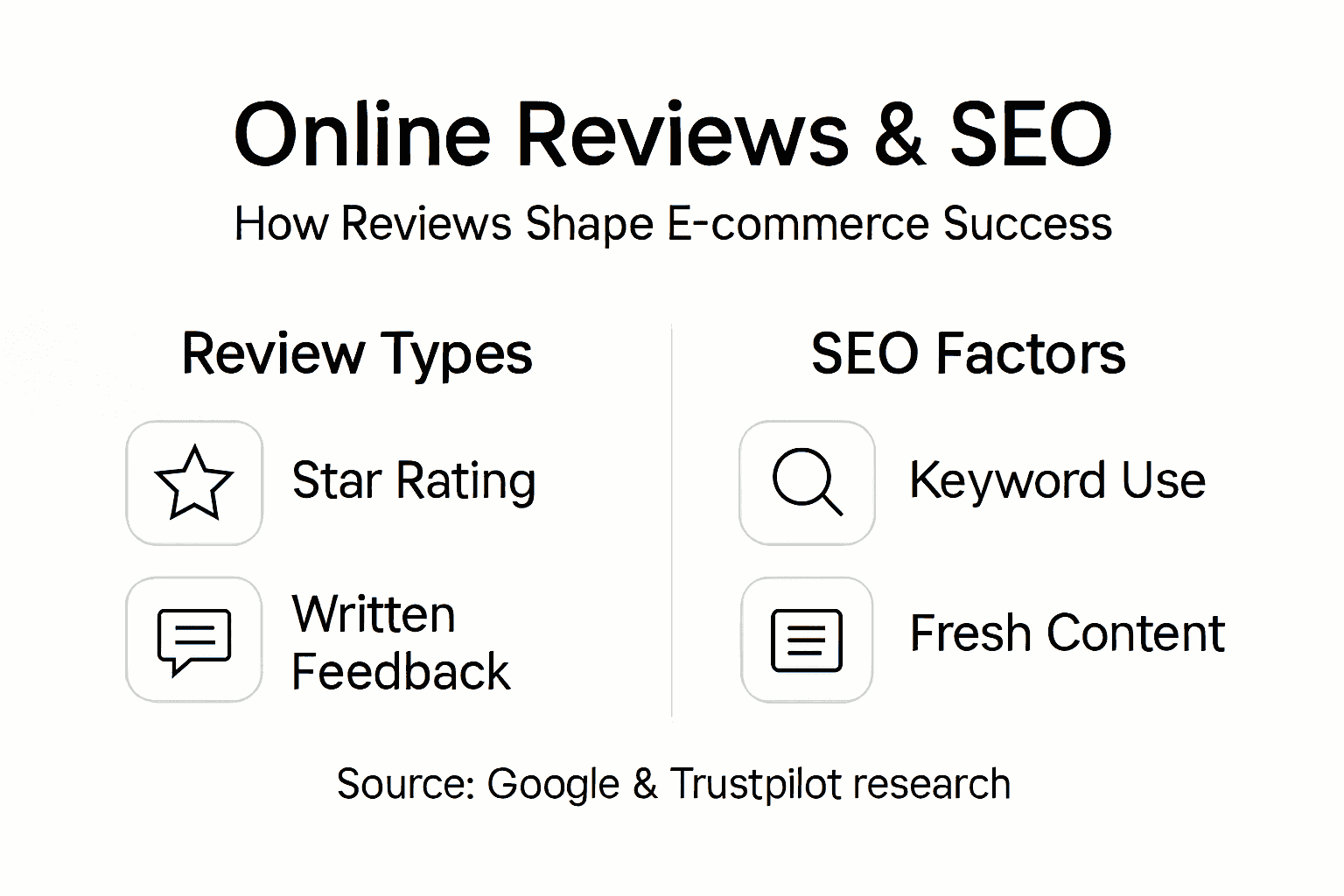 Infographic showing reviews and SEO connection