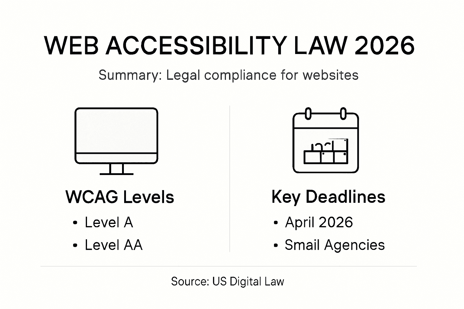 Infographic with deadlines and legal compliance summary