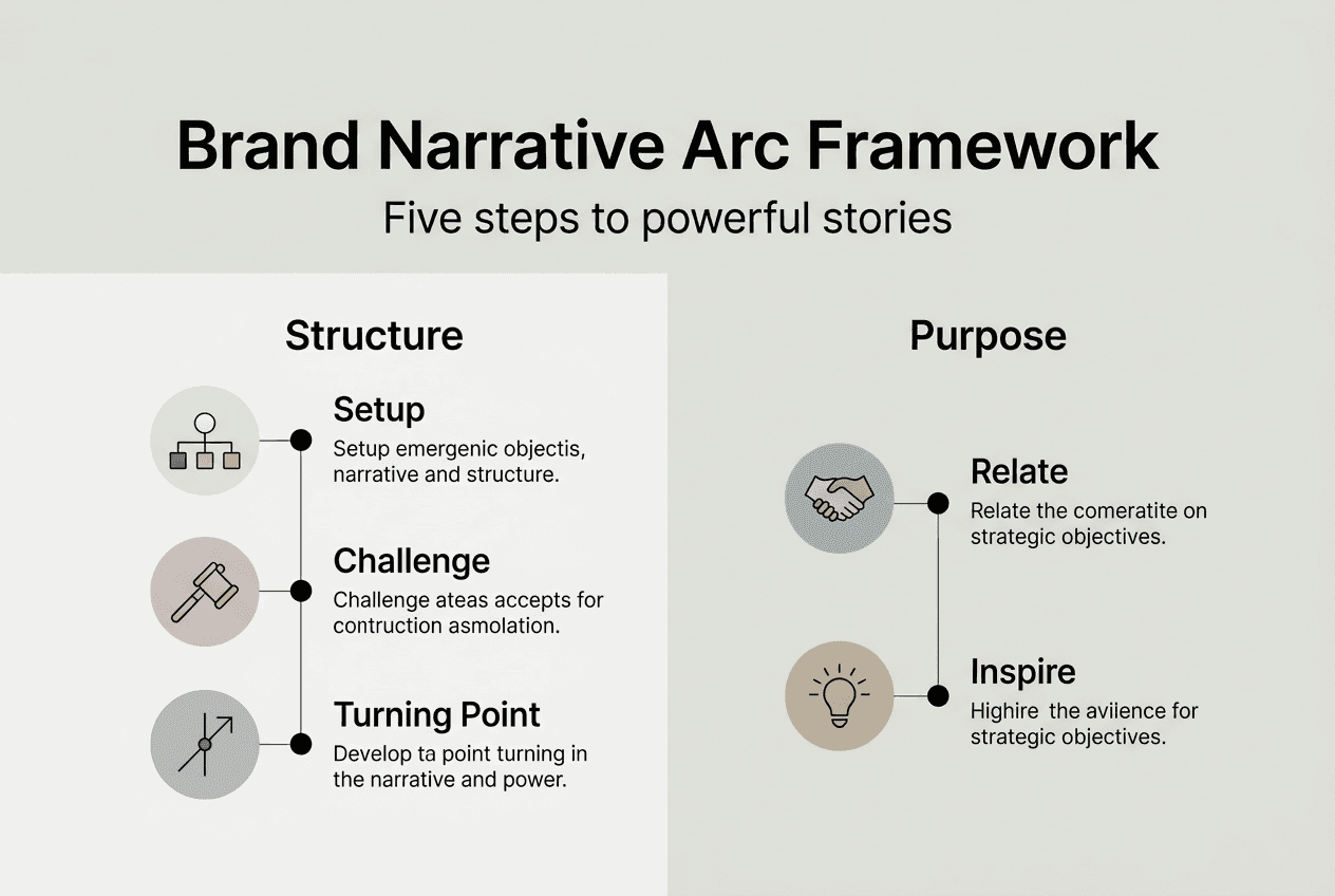 Infographic of brand narrative arc components