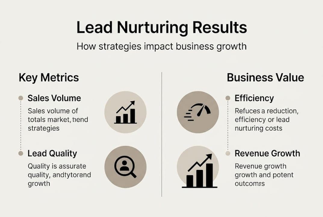 Infographic showing lead nurturing results and metrics