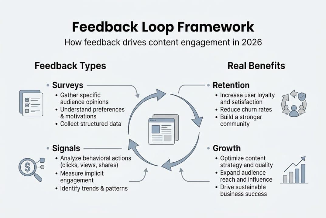 Infographic of feedback loop for content teams