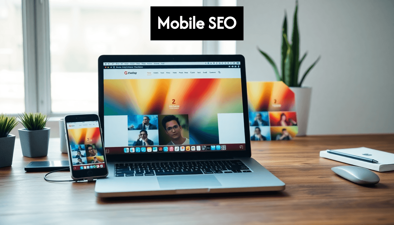 Responsive website shown on phone and laptop